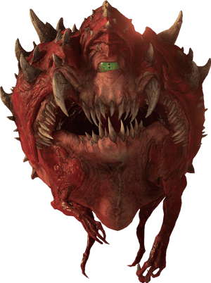 This is the Avatar Image for the Cacodemon (Doom) AI Voice and Text to Speech Generator